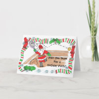 Invitation -Santa On Court
