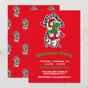 Invitation Santasaurus
