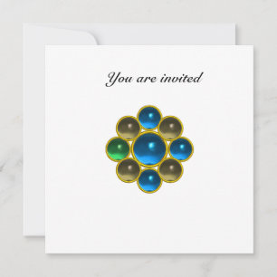 Invitation Saphir agate blanc MON