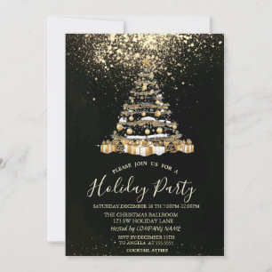 Invitation Sapin de Noël Confetti Fête de Noël