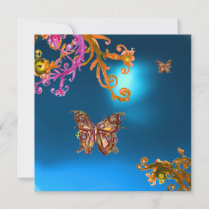 Invitation SAPPHIRE BLEUE, jaune vif