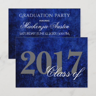Invitation Sapphire Grad   Blue Royal Cobalt Azure Année