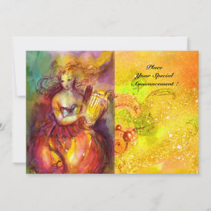 Invitation SAPPHO, DANSE, MUSIQUE ET POÉSIE, Paillettes dorée