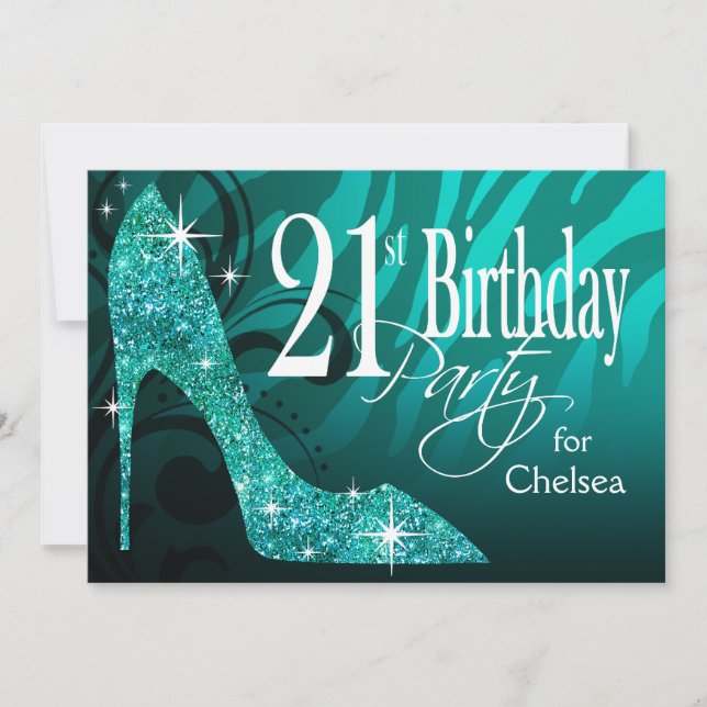 Invitation Sarcelle d'hiver d'anniversaire de zèbre stylet de (Devant)