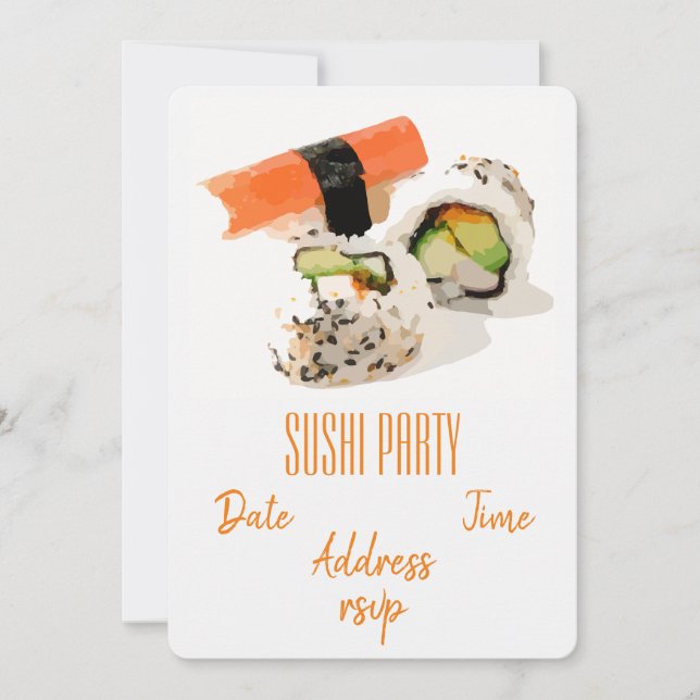 Invitation saumon de la fête du Sushi (Devant)