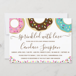 Invitation Saupoudrer de beignets d'amour