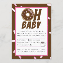 Saupoudrer de chocolat Baby shower Brunch Invitati