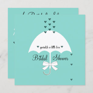 Invitation Saupoudrer l'amour Turquoise Blue Party Douche