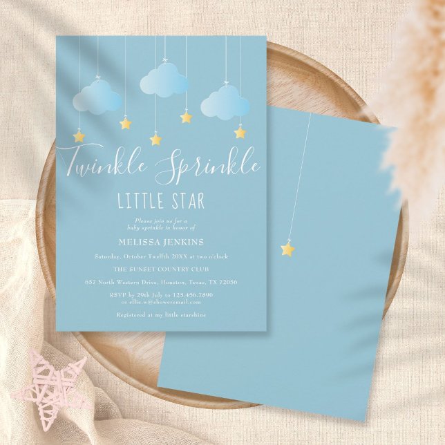 Invitation Saupoudrer le petit Star Baby Sprinkle/douche (Créateur téléchargé)