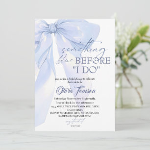 Invitation Saut bleu Something Blue Before I DO Baby Shower