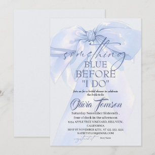 Invitation Saut bleu Something Blue Before I DO Baby Shower