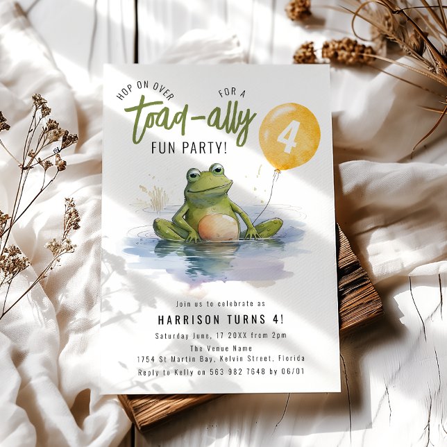 Invitation Saut sur | Anniversaire de la fête du crapaud (Créateur téléchargé)
