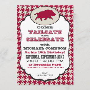 Invitation sauvage d'anniversaire de porc