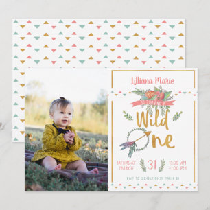 Invitation sauvage d'anniversaire de tribal de
