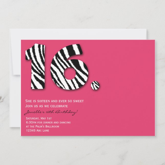 Invitation sauvage de fête d'anniversaire du (Devant)