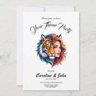 Invitation Sauvage intérieur – Déesse de l'esprit du tigre.