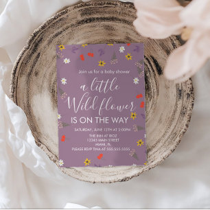 Invitation Sauvageon Fleurs Sauvages Floral Baby Shower