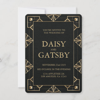 Invitation Sauvegarde personnalisée du Grand Gatsby