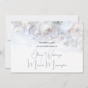 Invitation Sauvegarder la Date Fleurs de Pivoines Pastel