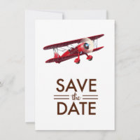 Sauver la date biplan vintage