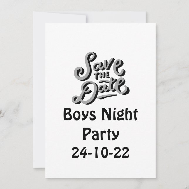 Invitation Sauvez la date Fête des filles    (Devant)