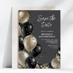Invitation Sauvez la date Hommes 50e anniversaire