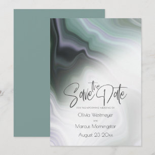 Invitation Sauvez la date   Résumé Violet Pâle Sage Poussiére