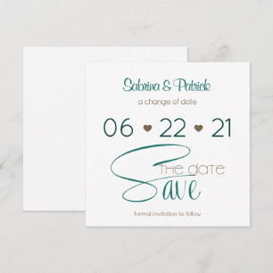 Invitation Sauvez la date riche BOHO Hunter Green