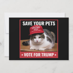 Invitation Sauvez Vos Animaux Votez Trump Élection USA Citati