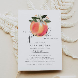 Invitation Savannah - Une petite Fête Prénatale de bébé pêche