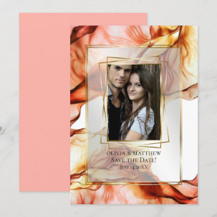 Invitation Save the date   Cadre photo Automne Abstrait 6