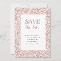 Invitation Save the date Dusty Pink