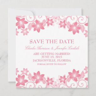 Invitation 'Save the Date' Florale Simple Rose