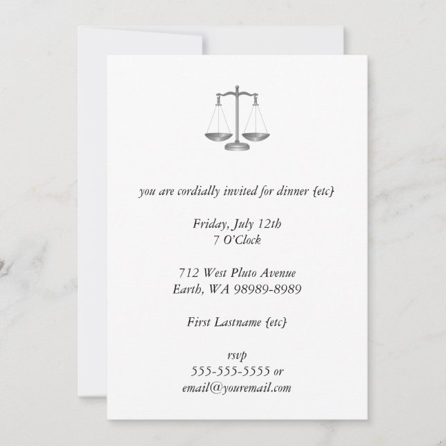 Invitation Scales de justice (Devant)