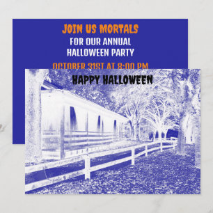 Invitation Scandale Blue Cabine Woods Halloween Party