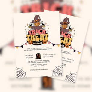 Invitation Scarecrow Citrouille Trump ou Treat Halloween Part