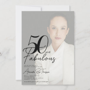 Invitation Scénario 50 et Fabuleux Photo Fête d'anniversaire 