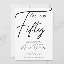 Invitation Scénario Cinquante ans et Incroyable Fête d'annive