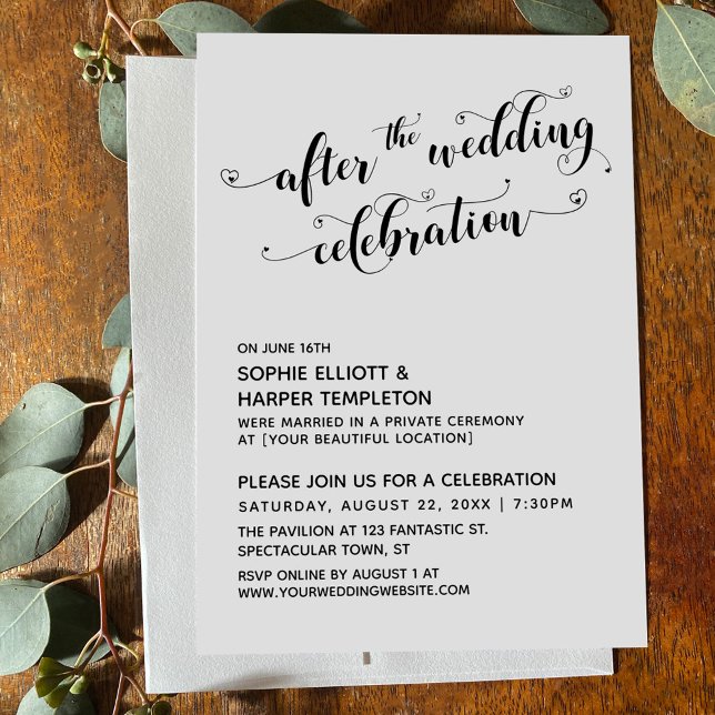 Invitation Scénario de la Célébration de Mariage avec des Cœu (Créateur téléchargé)