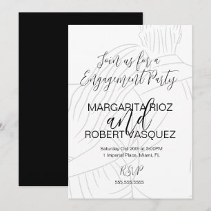 Invitation Scénario de mariage de couple mignon Fête de fianç