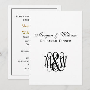 Invitation Scénario de vigne noire Monogramme B&G do-it-yours