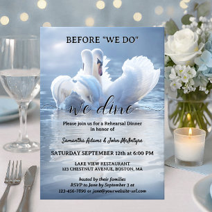 Invitation Scénario Dîner de répétition de mariage au lac des