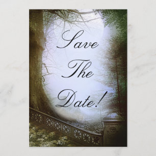 Invitation Scène de forêt enchantée Save The Date Mariage
