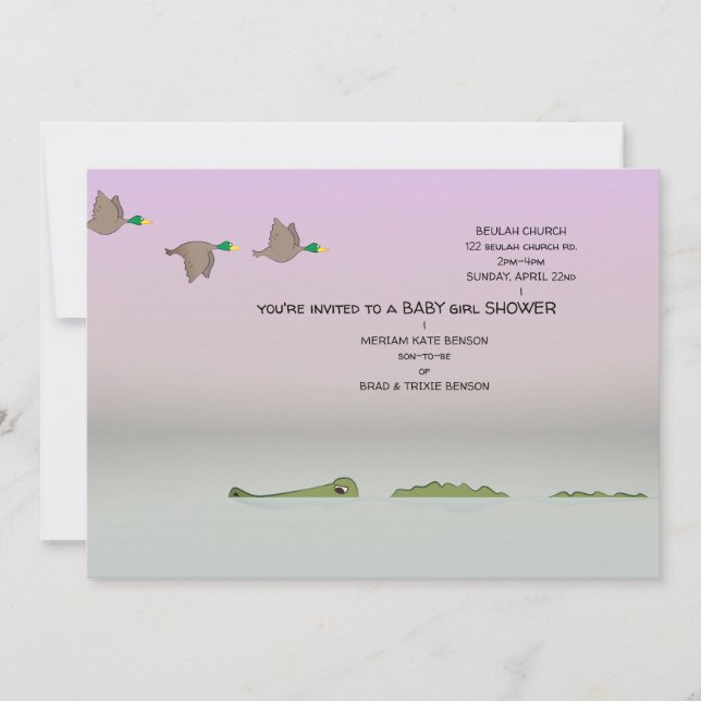 Invitation Scène de la nature (canards, porcelaine, tortue) B (Devant)