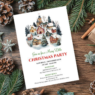 Invitation Scène de Noël artistique chic célébration festive