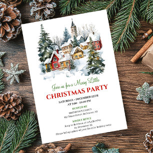 Invitation Scène de Noël festive et conviviale pour une invit