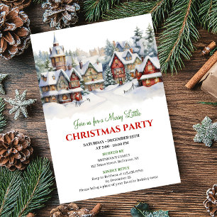 Invitation Scène de Noël festive et fantaisiste de la ville e