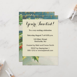 Invitation Scène de Noël Hiver de neige blanche