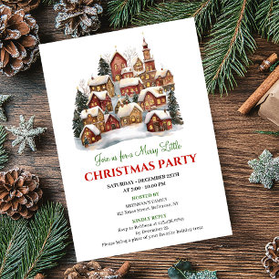Invitation Scène de Noël hivernale minimaliste à l'aquarelle