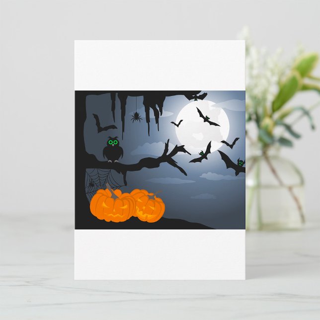 Invitation Scène nocturne d'Halloween éffrayante (Créateur téléchargé)